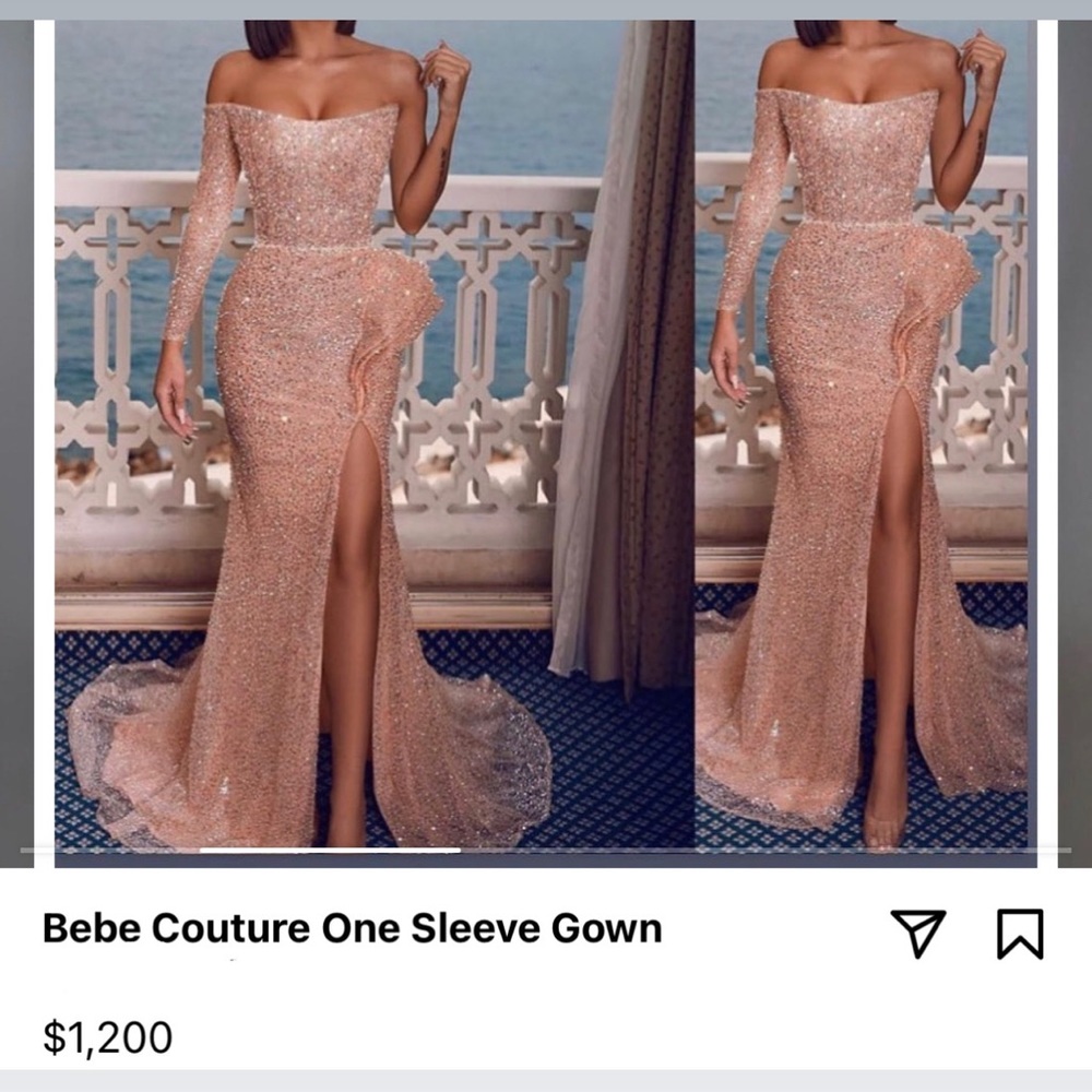 Evening gown. Size 12. Color blush.